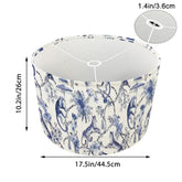 Kate McEnroe New York Blue and White Chinoiserie Monkey Leopard Drum Lamp ShadeLamp ShadespWAHSpvZE5