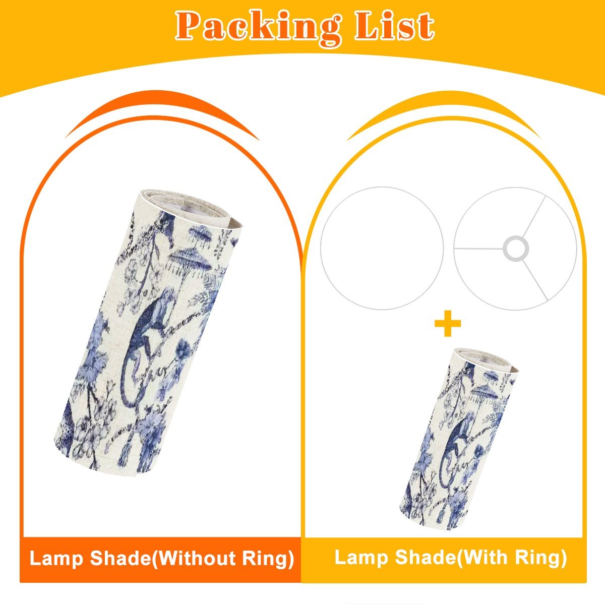Kate McEnroe New York Blue and White Chinoiserie Monkey Leopard Drum Lamp ShadeLamp ShadespWAHSpvZE5