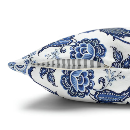 Kate McEnroe New York Blue and White Floral Chinoiserie Jacobean Pillow CoverThrow Pillow Covers32761644701729943054