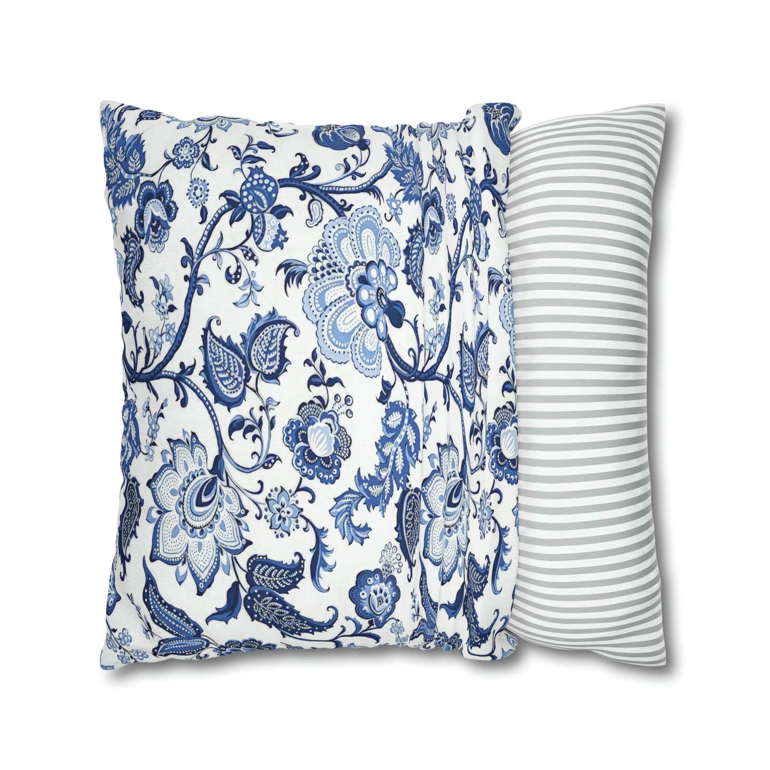 Kate McEnroe New York Blue and White Floral Chinoiserie Jacobean Pillow CoverThrow Pillow Covers32761644701729943054