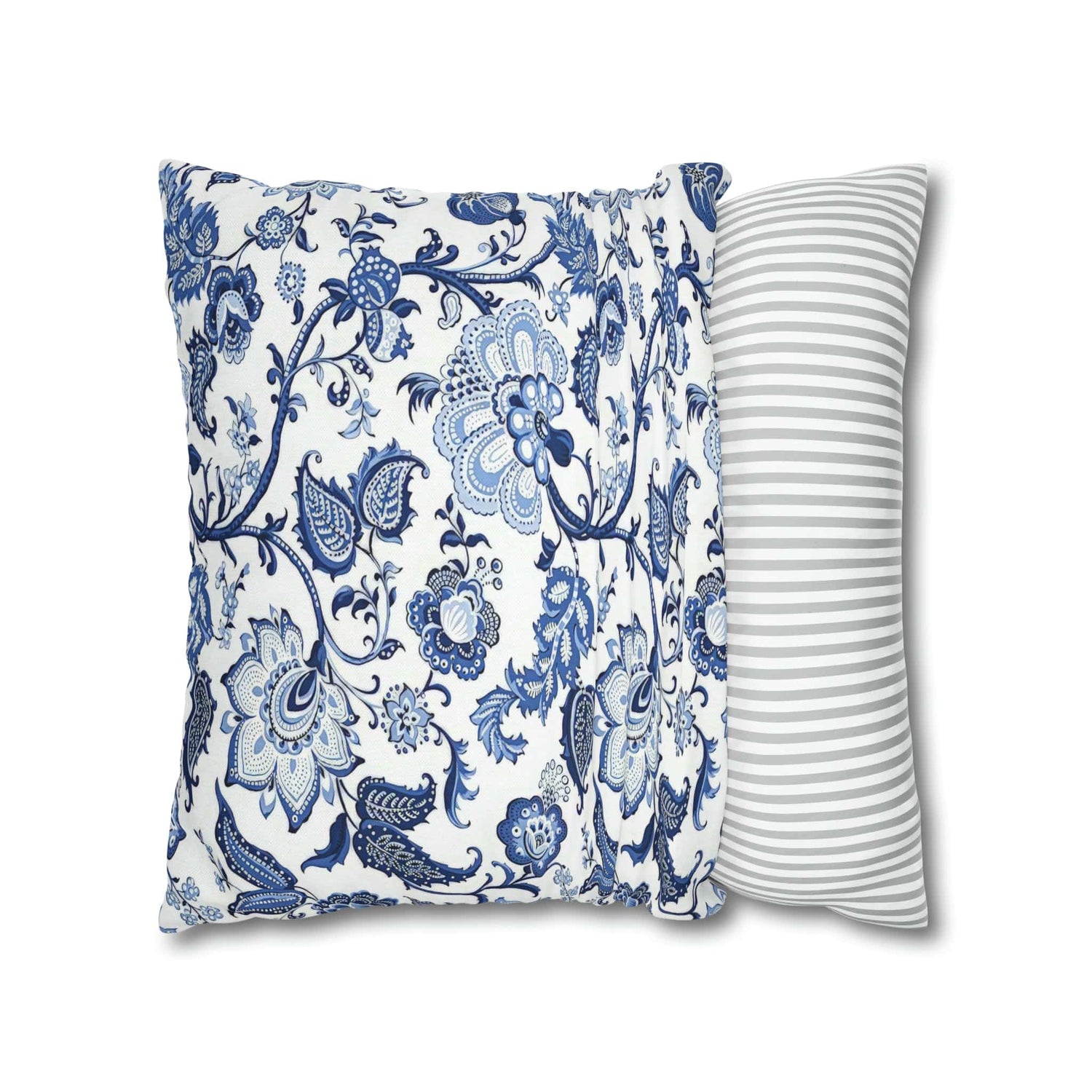 Kate McEnroe New York Blue and White Floral Chinoiserie Jacobean Pillow CoverThrow Pillow Covers32761644701729943054