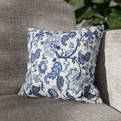 Kate McEnroe New York Blue and White Floral Chinoiserie Jacobean Pillow CoverThrow Pillow Covers32761644701729943054