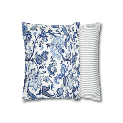 Kate McEnroe New York Blue and White Floral Chinoiserie Jacobean Pillow CoverThrow Pillow Covers32761644701729943054