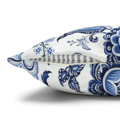 Kate McEnroe New York Blue and White Floral Chinoiserie Jacobean Pillow CoverThrow Pillow Covers32761644701729943054