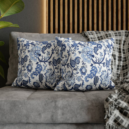 Kate McEnroe New York Blue and White Floral Chinoiserie Jacobean Pillow CoverThrow Pillow Covers32761644701729943054