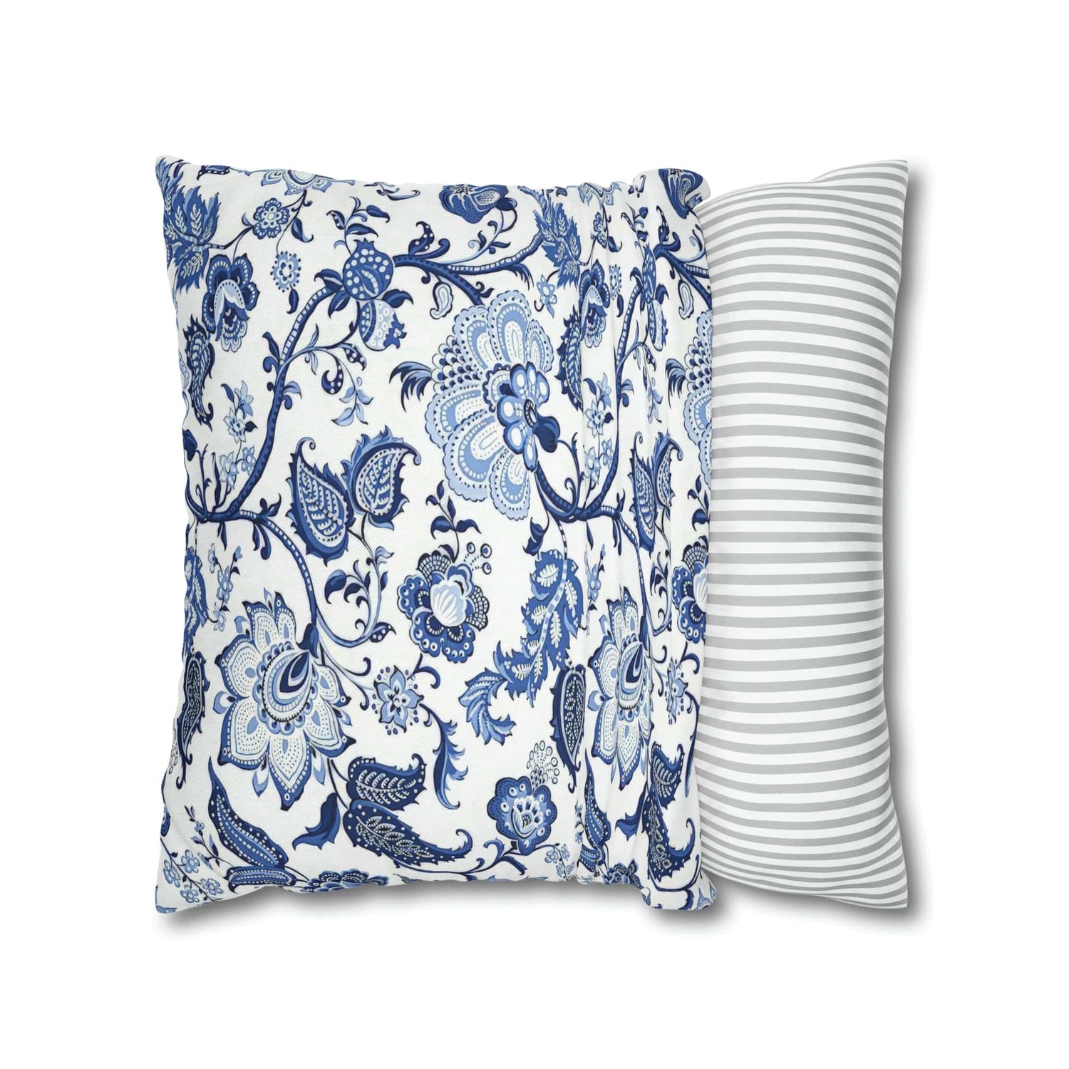 Kate McEnroe New York Blue and White Floral Chinoiserie Jacobean Pillow CoverThrow Pillow Covers32761644701729943054