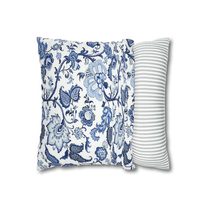 Kate McEnroe New York Blue and White Floral Chinoiserie Jacobean Pillow CoverThrow Pillow Covers32761644701729943054