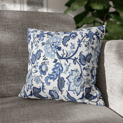 Kate McEnroe New York Blue and White Floral Chinoiserie Jacobean Pillow CoverThrow Pillow Covers32761644701729943054