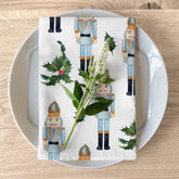 Kate McEnroe New York Blue Nutcracker Christmas Napkins, Set of 4 Cloth Napkins, Holiday Table Linens, Christmas Tableware Gifts, Holiday Party Table DecorNapkins62552181650898234986