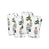 Kate McEnroe New York Blue Nutcracker Christmas Napkins, Set of 4 Cloth Napkins, Holiday Table Linens, Christmas Tableware Gifts, Holiday Party Table DecorNapkins62552181650898234986