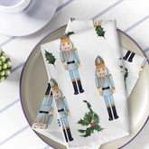 Kate McEnroe New York Blue Nutcracker Christmas Napkins, Set of 4 Cloth Napkins, Holiday Table Linens, Christmas Tableware Gifts, Holiday Party Table DecorNapkins62552181650898234986