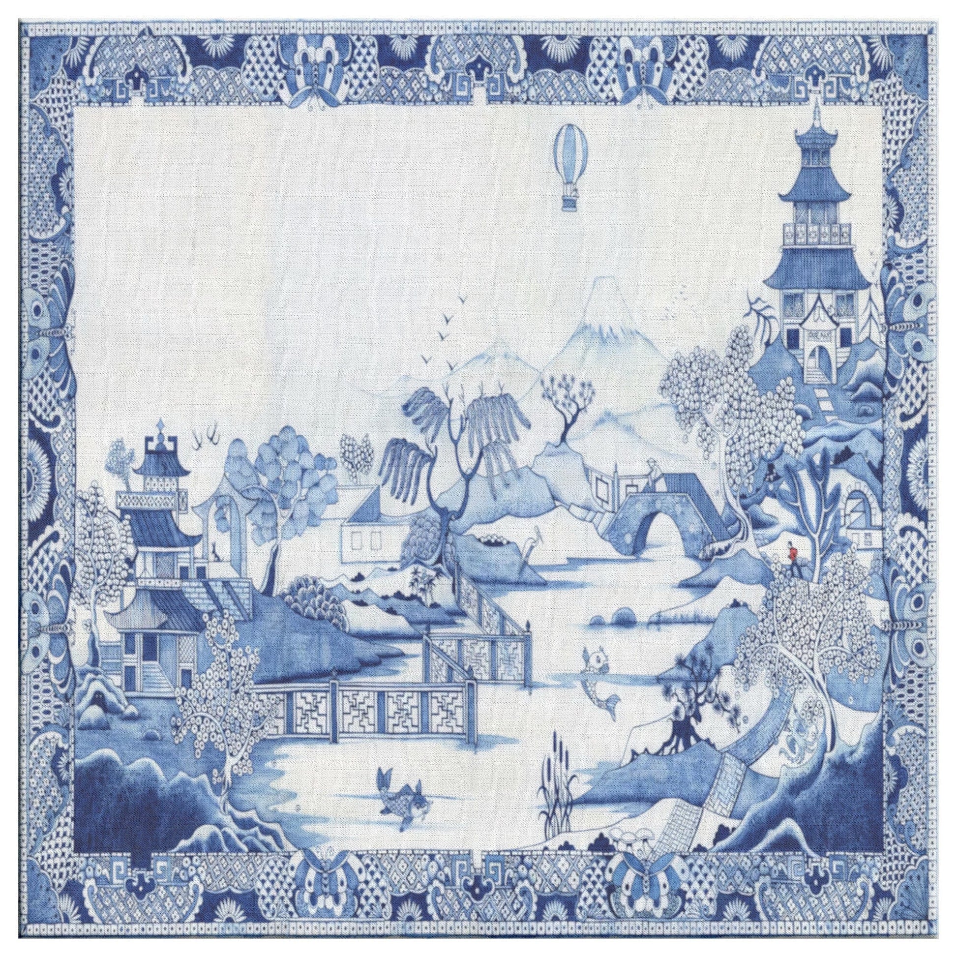 Kate McEnroe New York Blue Willow Chinoiserie Canvas Wall Art Canvas Wall Art 8x8 / 1.25 139060