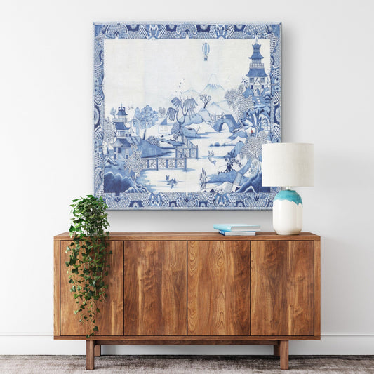 Kate McEnroe New York Blue Willow Chinoiserie Canvas Wall Art Canvas Wall Art 8x8 / .75 139002