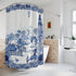 Kate McEnroe New York Blue Willow Chinoiserie Shower Curtain, Traditional Blue and White Landscape Bathroom DecorShower Curtains25874413346214722636