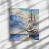 Kate McEnroe New York Boat at Sea Canvas PaintingCanvas Wall Art139002