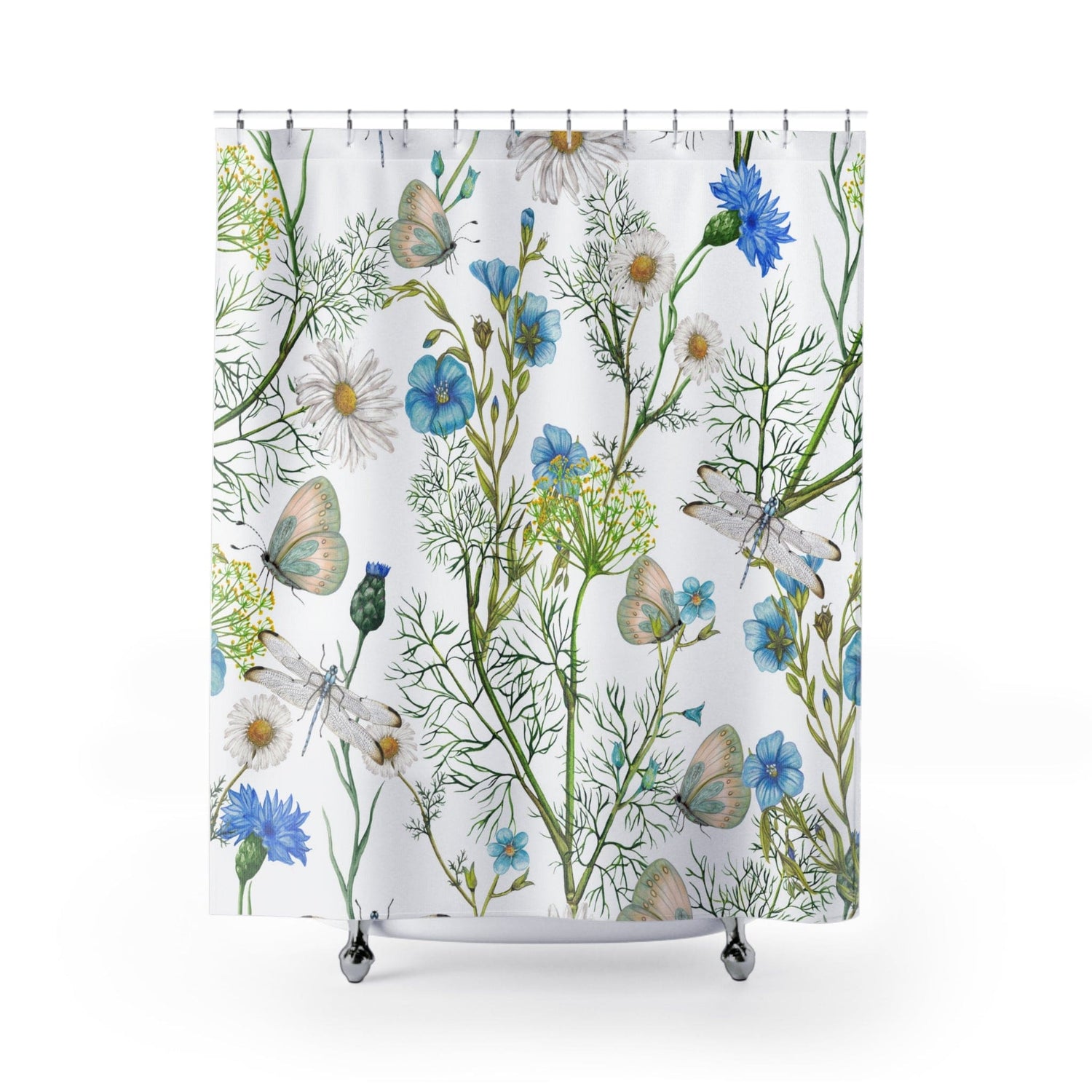 Kate McEnroe New York Bohemian Vintage Floral Shower Curtain Shower Curtains 71&quot; × 74&quot; 32607558672000700695
