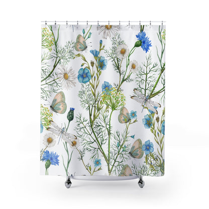 Kate McEnroe New York Bohemian Vintage Floral Shower Curtain Shower Curtains 71" × 74" 32607558672000700695