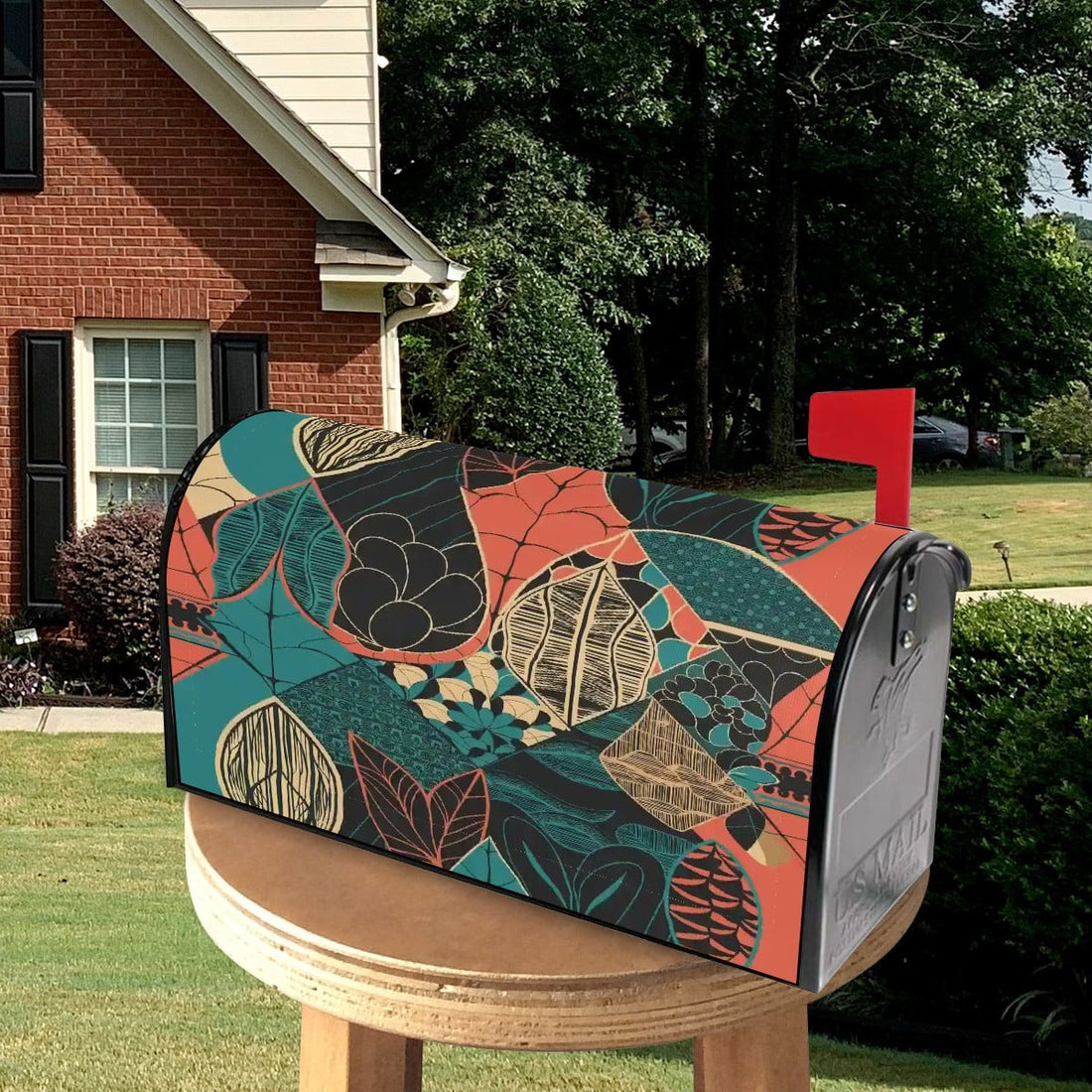 Kate McEnroe New York Boho Botanical Abstract Floral Magnetic Mailbox CoversMailbox CoversuNRWR2QeY2