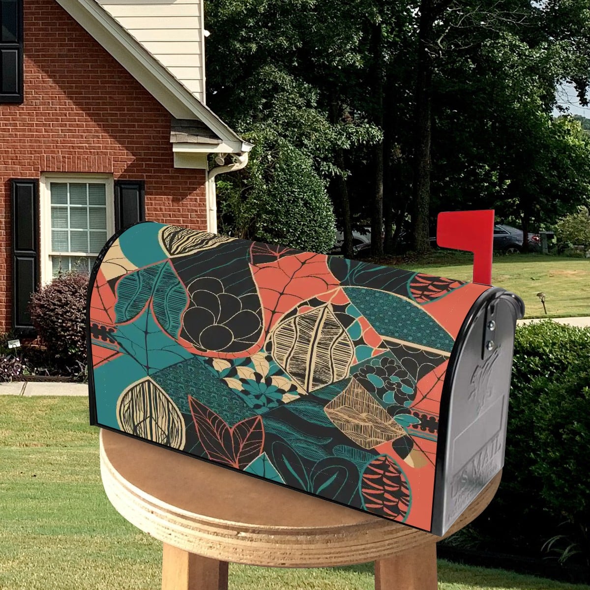 Kate McEnroe New York Boho Botanical Abstract Floral Magnetic Mailbox CoversMailbox CoversuNRWR2QeY2