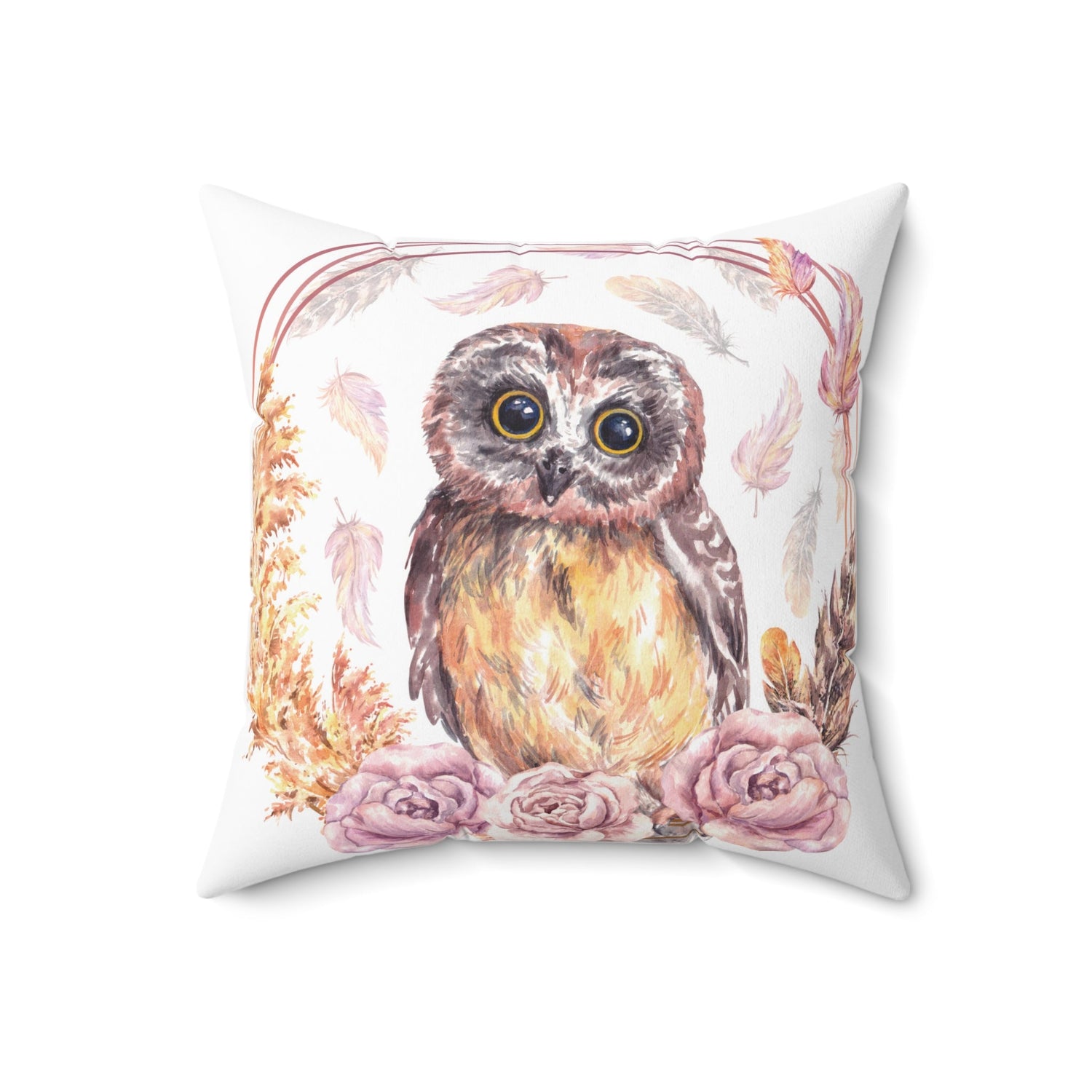 Kate McEnroe New York Boho Owl Throw Pillow, Rustic Woodland CushionThrow Pillows16166858245918617878