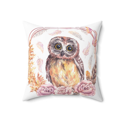 Kate McEnroe New York Boho Owl Throw Pillow, Rustic Woodland CushionThrow Pillows16166858245918617878