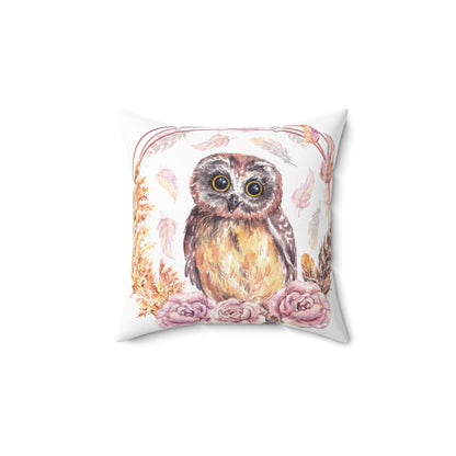 Kate McEnroe New York Boho Owl Throw Pillow, Rustic Woodland CushionThrow Pillows28779457256790243119