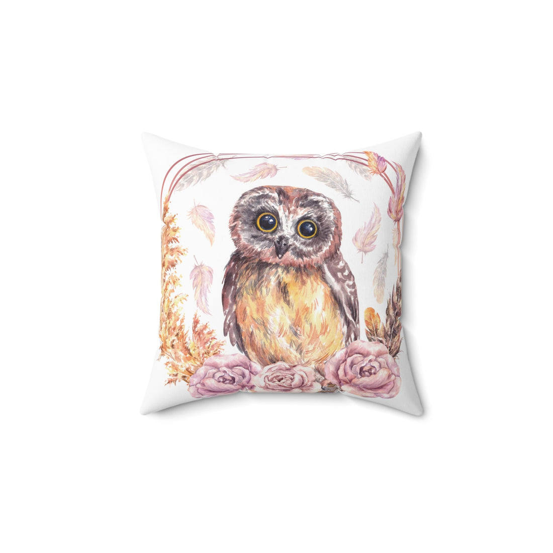 Kate McEnroe New York Boho Owl Throw Pillow, Rustic Woodland CushionThrow Pillows30086197644781990783