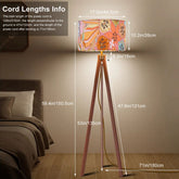 Kate McEnroe New York Boho Psychedelic Retro Floral Tripod Floor LampTripod Floor LampsMJfAudxHyG