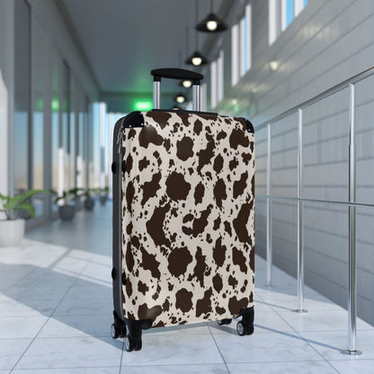 Kate McEnroe New York Brown and White Cow Luggage Set Suitcases