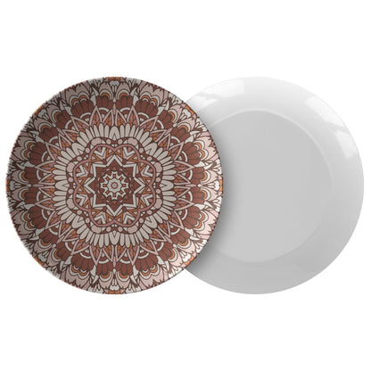 Kate McEnroe New York Brown Mandala Floral Plate Plates Single 9820SINGLE