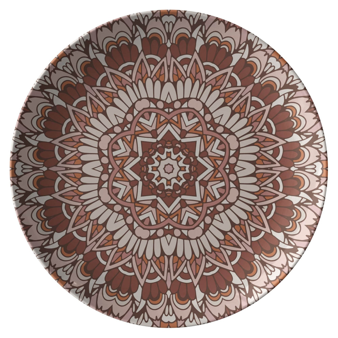 Kate McEnroe New York Brown Mandala Floral PlatePlates9820SINGLE