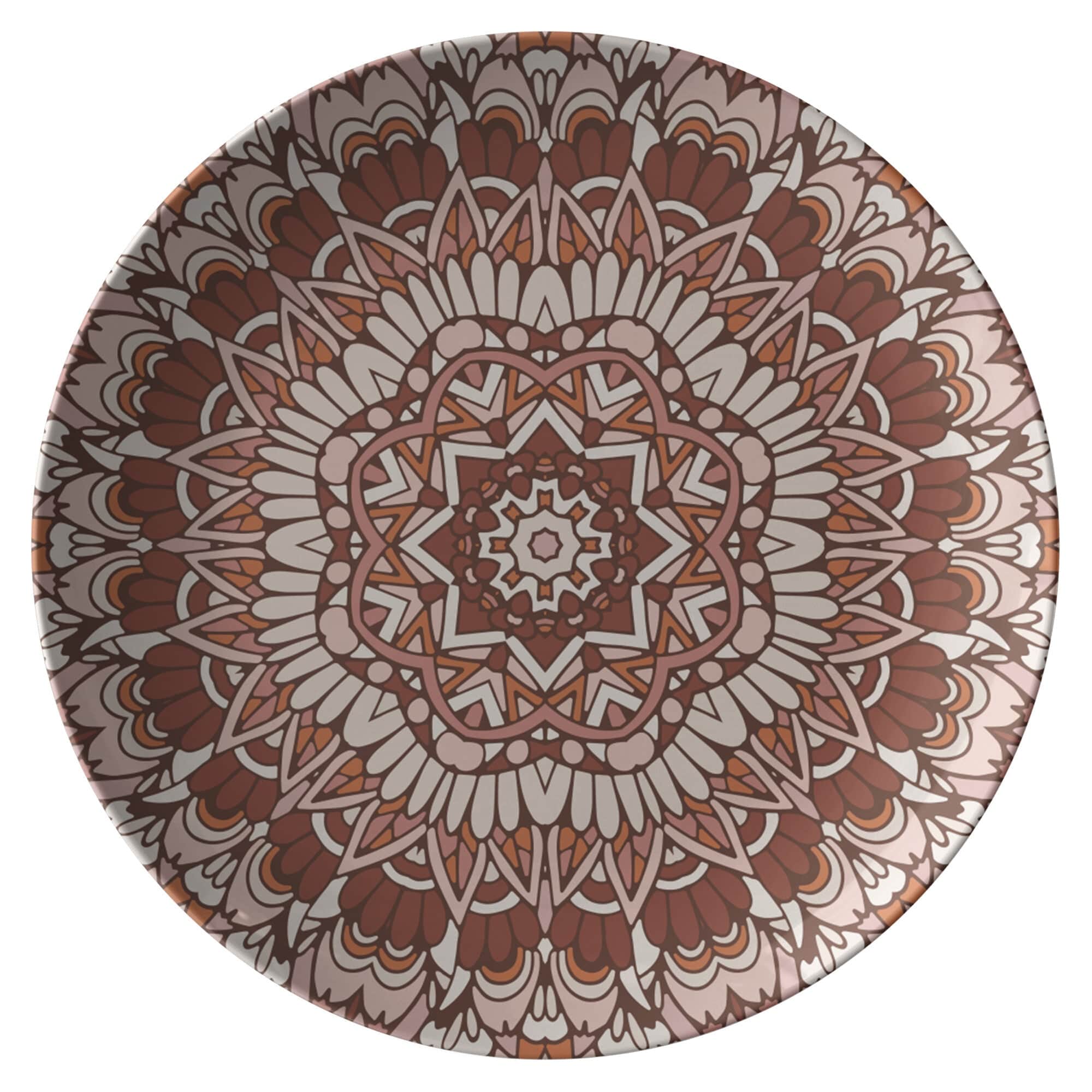 Kate McEnroe New York Brown Mandala Floral PlatePlates9820SINGLE