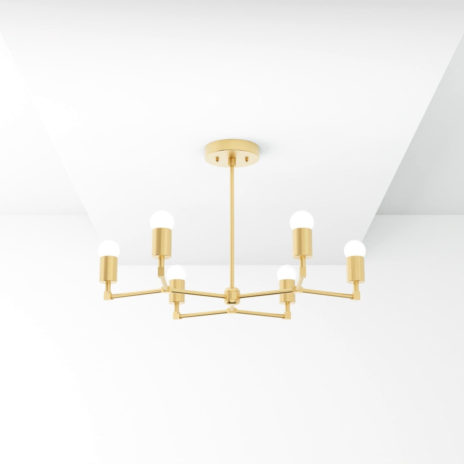 Kate McEnroe New York Budapest - 6 Light Mid Century Inspired ChandelierChandelier281 - RB