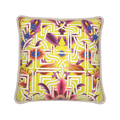 Kate McEnroe New York Cadenza Florale Maze Duck Feather Silk PillowSilk Pillows2340112