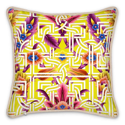 Kate McEnroe New York Cadenza Florale Maze Duck Feather Silk PillowSilk Pillows2340112