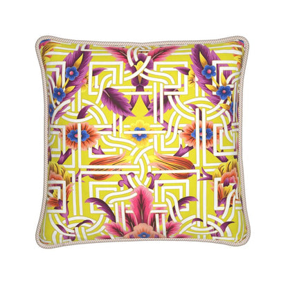 Kate McEnroe New York Cadenza Florale Maze Duck Feather Silk PillowSilk Pillows2340112