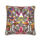 Kate McEnroe New York Cadenza Florale Maze Duck Feather Silk PillowSilk Pillows2340135