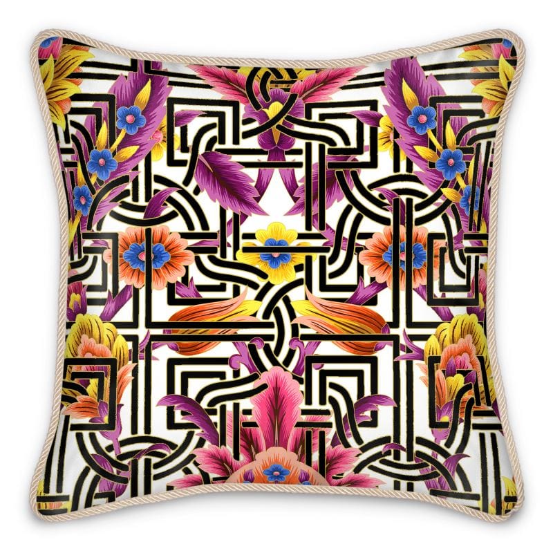 Cadenza Florale Maze Duck Feather Silk Pillow