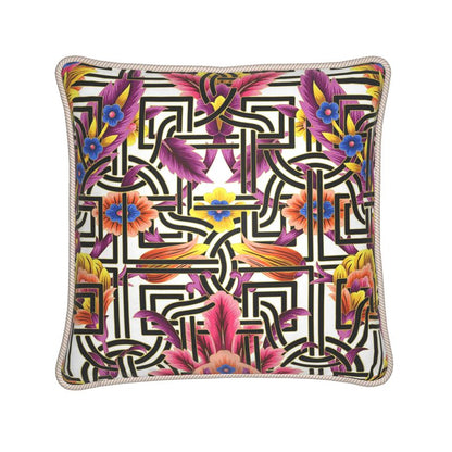 Kate McEnroe New York Cadenza Florale Maze Duck Feather Silk PillowSilk Pillows2340135