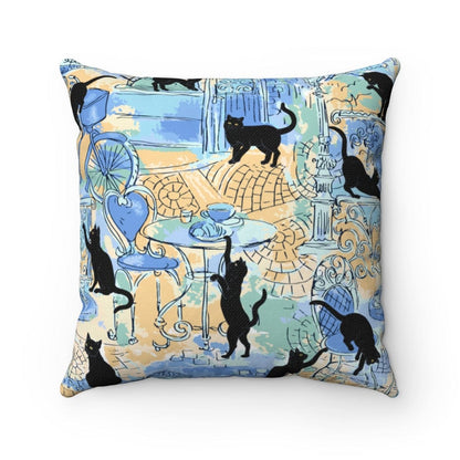 Kate McEnroe New York Cafe Des Chats Noirs De Paris Pillow CoverThrow Pillow Covers3453859829