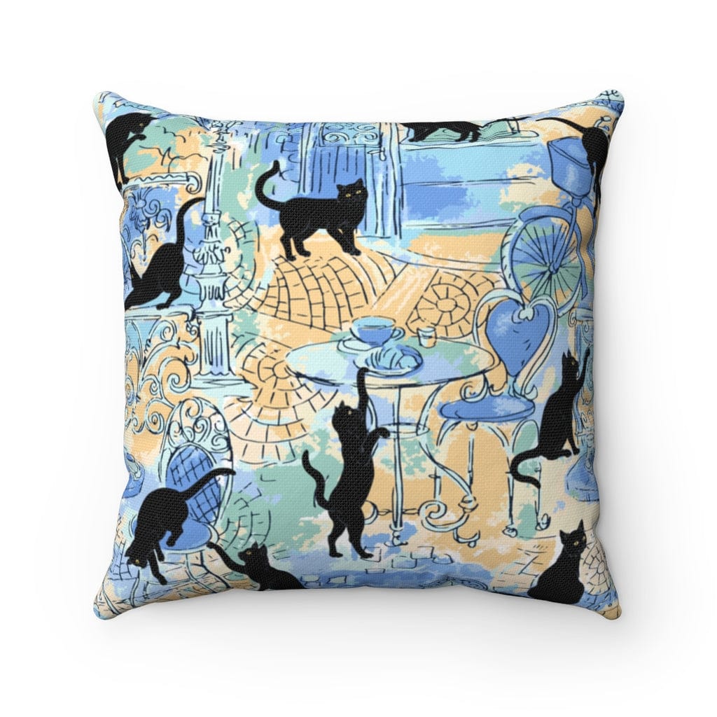 Kate McEnroe New York Cafe Des Chats Noirs De Paris Pillow CoverThrow Pillow Covers3453859829