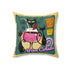 Kate McEnroe New York Cats, Cocktails and Catnaps Throw Pillow, 1950s Vintage Diner Atomic Cat Poster Art, Mid Century Modern Retro Accent Pillow - KM13549723Throw Pillows12601441140818807448