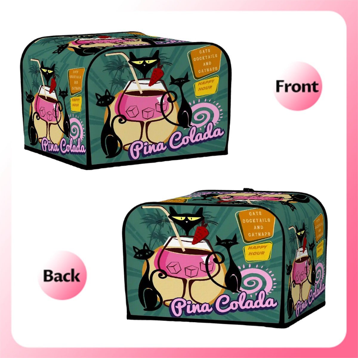 Kate McEnroe New York Cats Cocktails Catnaps Toaster Cover, Atomic Cat Tiki KitchenToaster CoversnfRRAKLgcgL