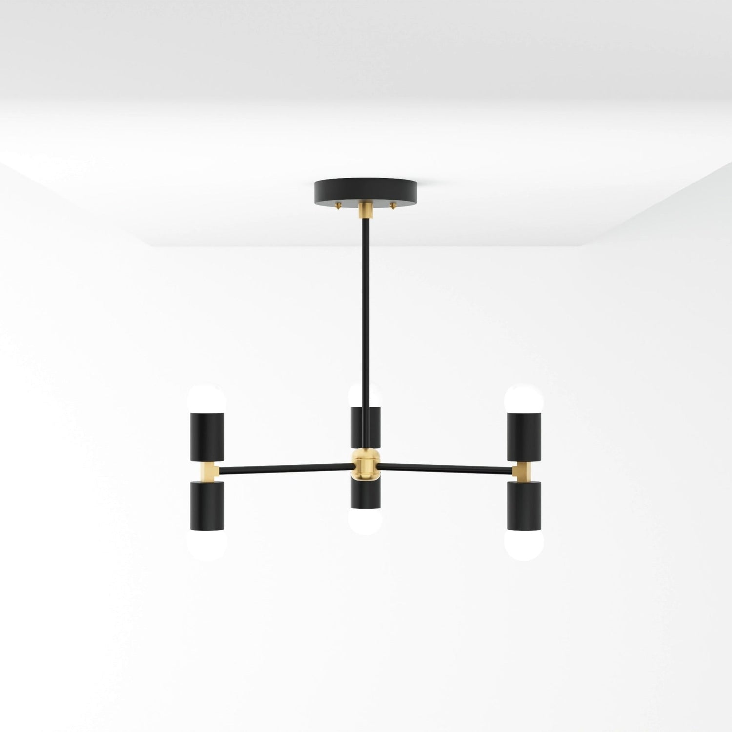 Kate McEnroe New York Chicago - 6 Light Mid Century Modern Inspired ChandelierChandelier204 - BB