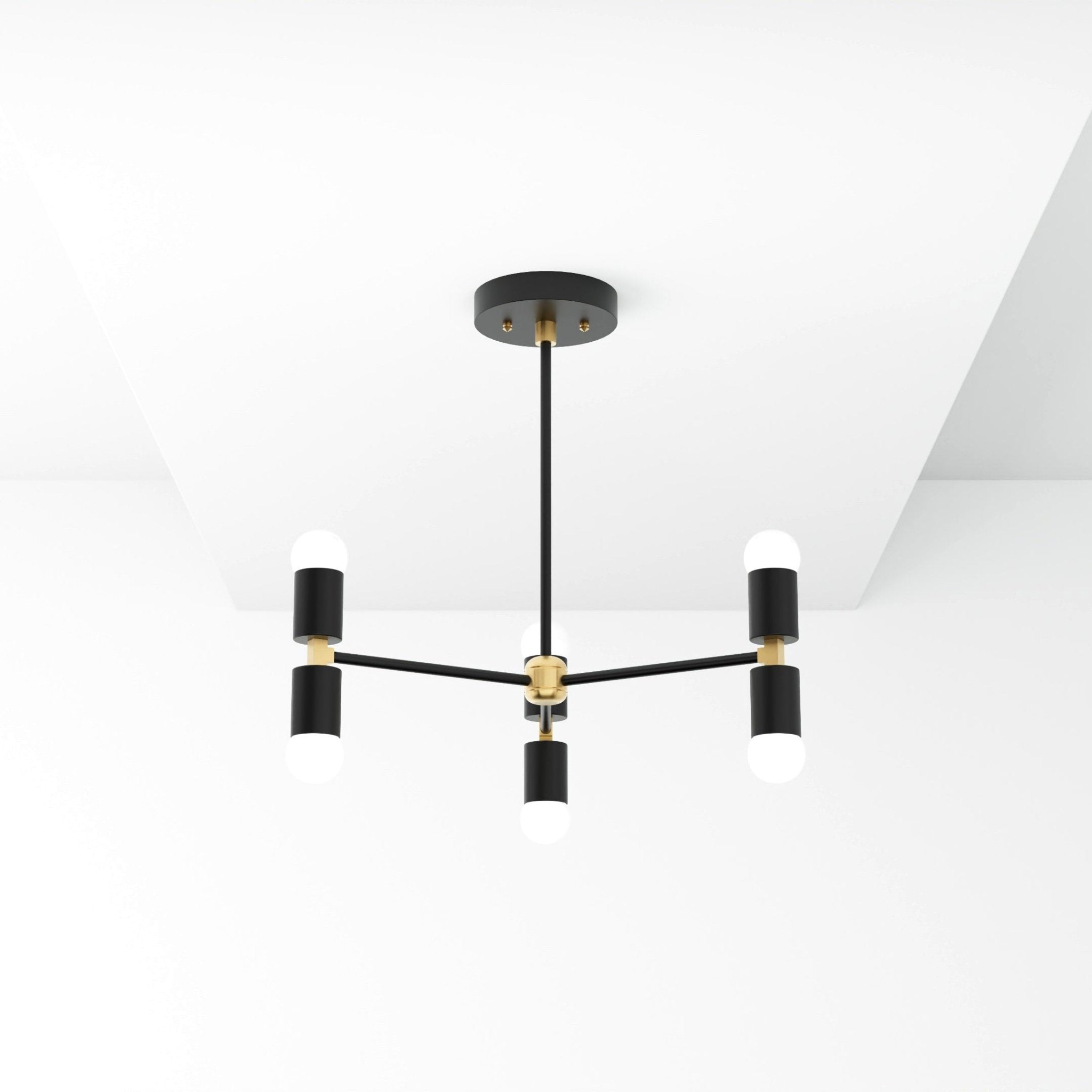 Kate McEnroe New York Chicago - 6 Light Mid Century Modern Inspired ChandelierChandelier204 - BB