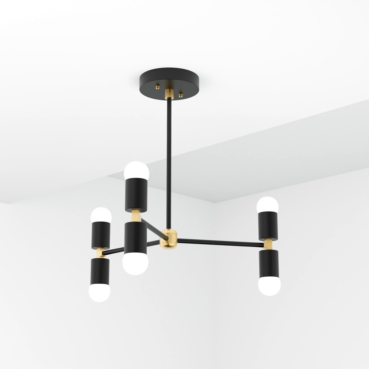 Kate McEnroe New York Chicago - 6 Light Mid Century Modern Inspired ChandelierChandelier204 - BB