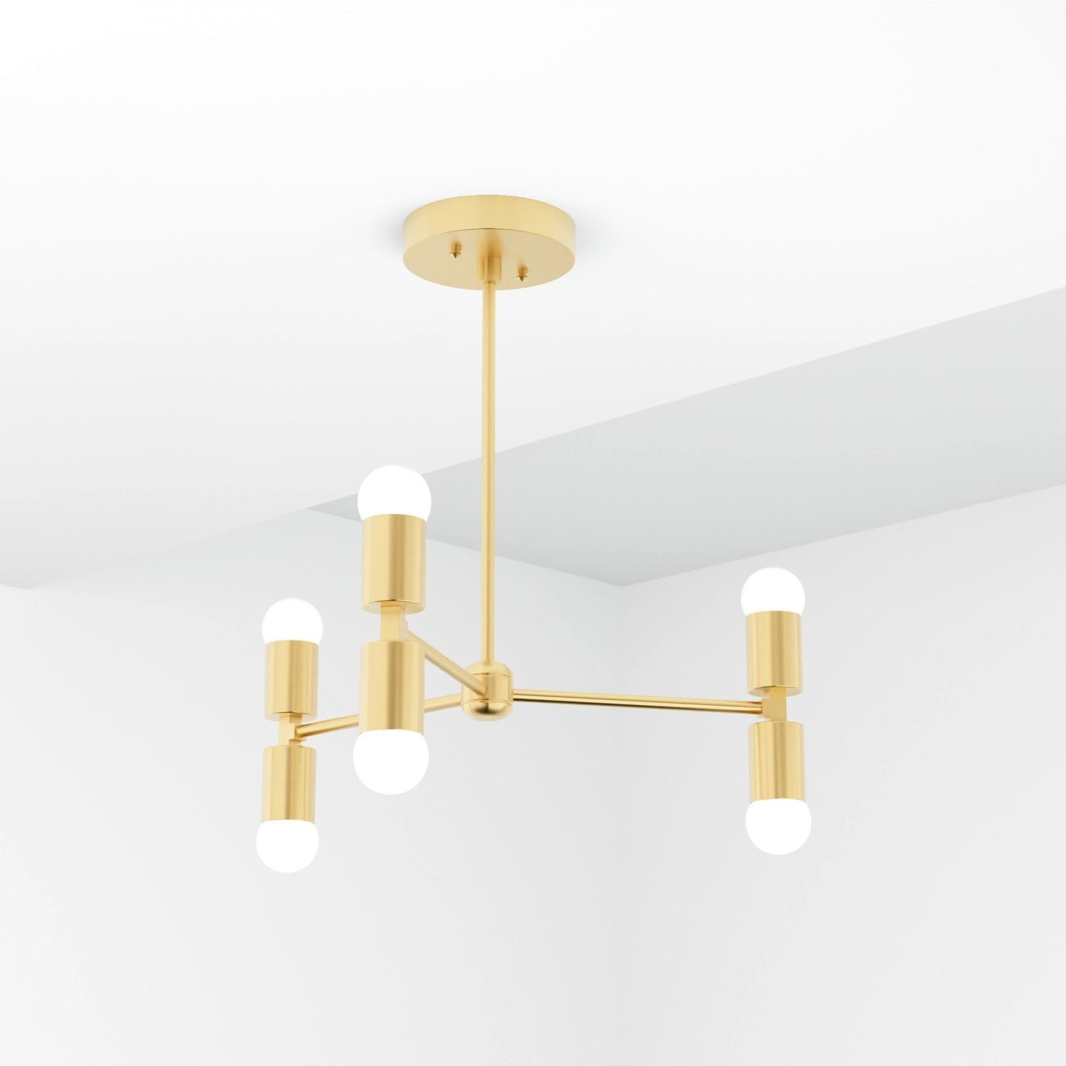 Kate McEnroe New York Chicago - 6 Light Mid Century Modern Inspired ChandelierChandelier204 - RB