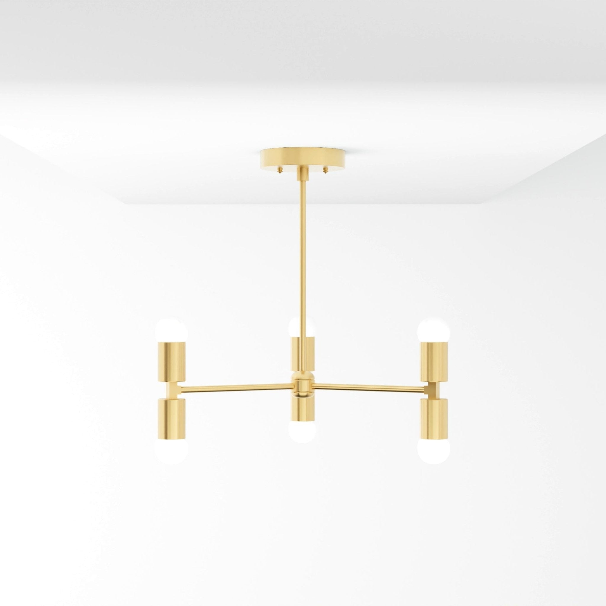 Kate McEnroe New York Chicago - 6 Light Mid Century Modern Inspired ChandelierChandelier204 - RB