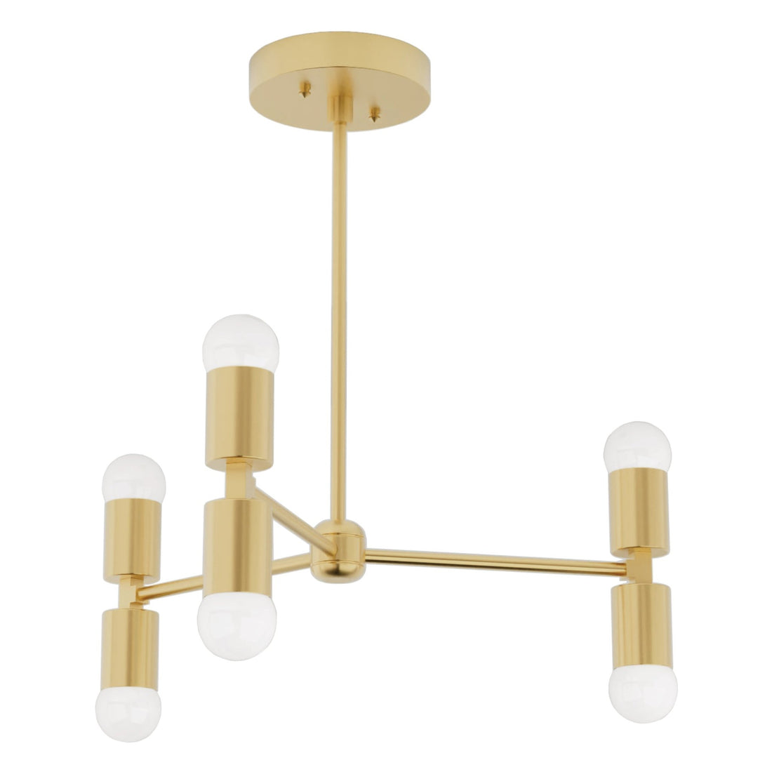 Kate McEnroe New York Chicago - 6 Light Mid Century Modern Inspired ChandelierChandelier204 - RB