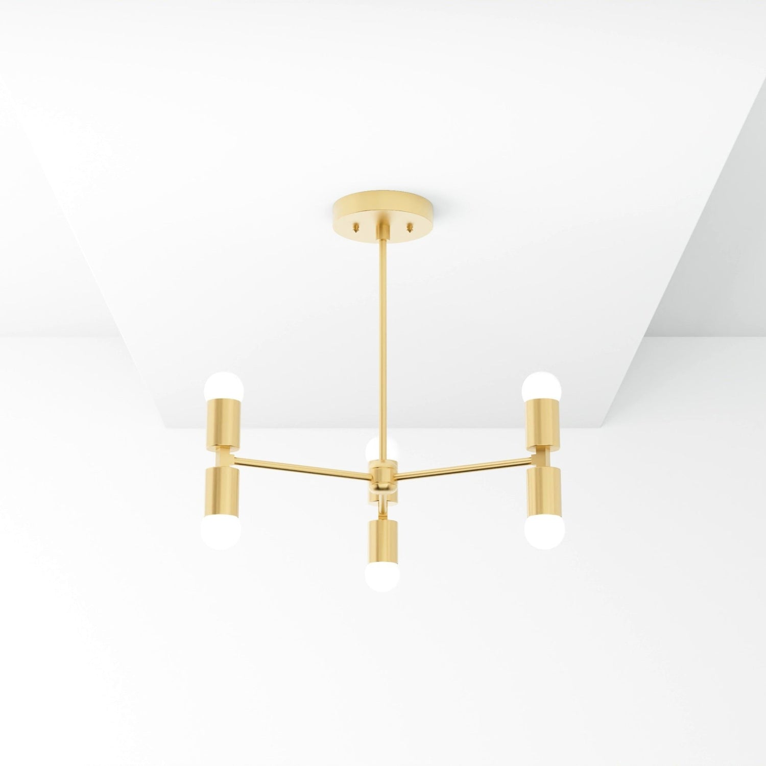 Kate McEnroe New York Chicago - 6 Light Mid Century Modern Inspired ChandelierChandelier204 - RB